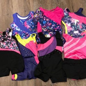 Lot of Gymnastics leotards/biketards